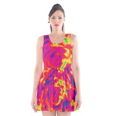 Abstract Art Scoop Neck Skater Dress by ValentinaDesign