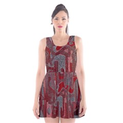 Abstract Art Scoop Neck Skater Dress by ValentinaDesign