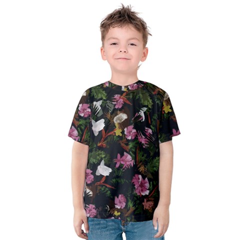 Tropical Pattern Kids  Cotton Tee by Valentinaart