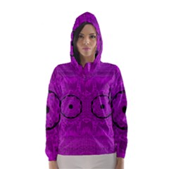 Purple Mandala Fashion Hooded Wind Breaker (women) by pepitasart