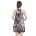 Graffiti Wall Pattern Background Halter Neckline Chiffon Dress  View2