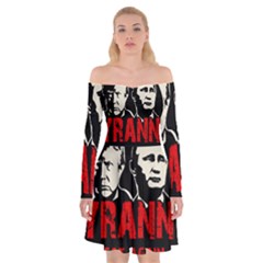 Make Tyranny Great Again Off Shoulder Skater Dress by Valentinaart