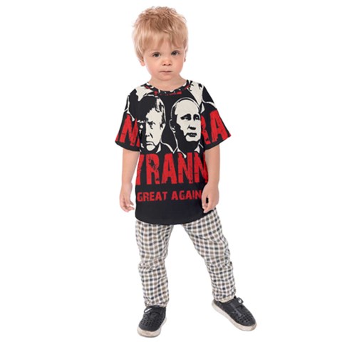 Make Tyranny Great Again Kids Raglan Tee by Valentinaart