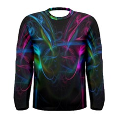 Light Waves Light Red Blue Men s Long Sleeve Tee by Mariart