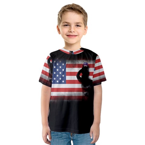 Honor Our Heroes On Memorial Day Kids  Sport Mesh Tee by Catifornia