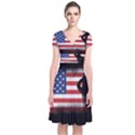 Honor Our Heroes On Memorial Day Short Sleeve Front Wrap Dress View1