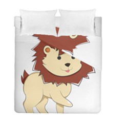 Happy Cartoon Baby Lion Duvet Cover Double Side (full/ Double Size) by Catifornia