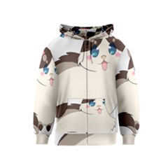 Ragdoll Cat For Life Kids  Zipper Hoodie by Catifornia
