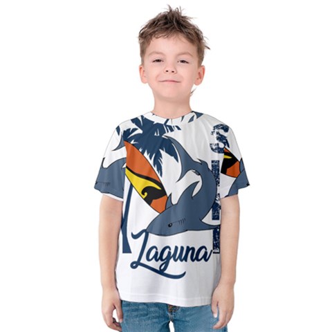 Surf - Laguna Kids  Cotton Tee by Valentinaart