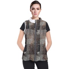 Concrete Grunge Texture                Women s Puffer Vest by LalyLauraFLM