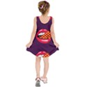 Lip Vector Hipster Example Image Star Sexy Purple Red Kids  Sleeveless Dress View2