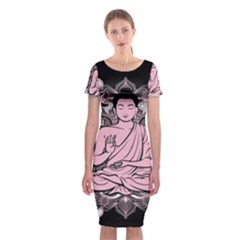 Ornate Buddha Classic Short Sleeve Midi Dress by Valentinaart