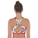 Comic Book VS with Colorful Comic Speech Bubbles  Cross Back Sports Bra View2