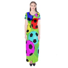 Balls Colors Short Sleeve Maxi Dress by BangZart