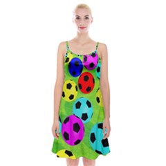 Balls Colors Spaghetti Strap Velvet Dress by BangZart