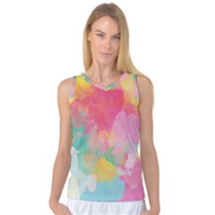 Pastel Watercolors Canvas                        Women s Basketball Tank Top by LalyLauraFLM