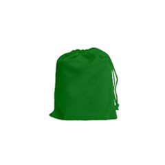 Solid Christmas Green Velvet Classic Colors Drawstring Pouches (xs)  by PodArtist