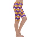 purple and yellow Abstract pattern Cropped Leggings  View3