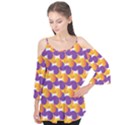 purple and yellow Abstract pattern Flutter Tees View1