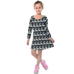 Colorful Pop Art Monkey Pattern Kids  Long Sleeve Velvet Dress by paulaoliveiradesign