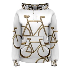 Elegant Gold Look Bicycle Cycling  Women s Pullover Hoodie by yoursparklingshop