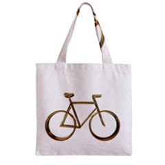 Elegant Gold Look Bicycle Cycling  Zipper Grocery Tote Bag by yoursparklingshop