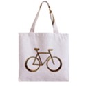 Elegant Gold Look Bicycle Cycling  Zipper Grocery Tote Bag View2