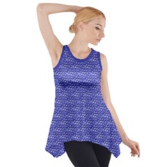 Blue Scales Side Drop Tank Tunic by Brini