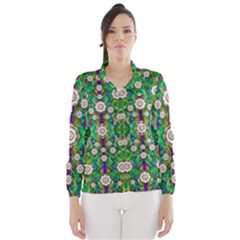 Pearl Flowers In The Glowing Forest Wind Breaker (women) by pepitasart