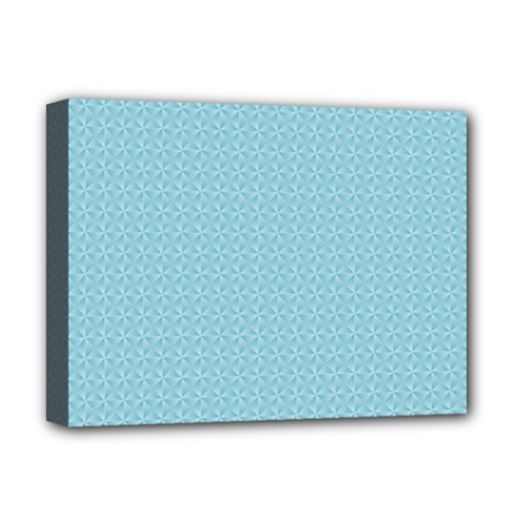 Blue Pattern Deluxe Canvas 16  X 12   by paulaoliveiradesign