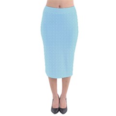 Blue Pattern Velvet Midi Pencil Skirt by paulaoliveiradesign