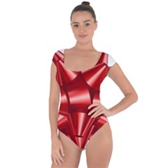 Red Bow Short Sleeve Leotard  by BangZart