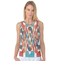 Colorful Geometric Abstract Women s Basketball Tank Top by linceazul