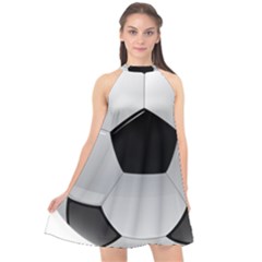 Soccer Ball Halter Neckline Chiffon Dress  by BangZart