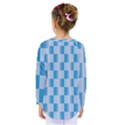 Blue Plaided Pattern Kids  Long Sleeve Tee View2