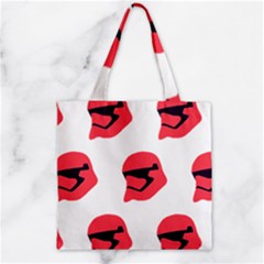 Stormtroper Pattern  Zipper Grocery Tote Bag by paulaoliveiradesign