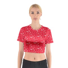 Heart Pattern Cotton Crop Top by BangZart