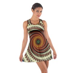 Fractal Pattern Cotton Racerback Dress by BangZart