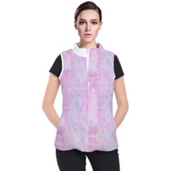 Pink Texture                     Women s Puffer Vest by LalyLauraFLM