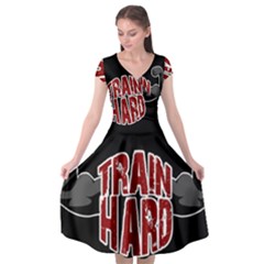 Train Hard Cap Sleeve Wrap Front Dress by Valentinaart