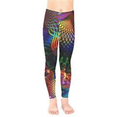 Colored Fractal Kids  Legging by BangZart