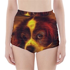 Cute 3d Dog High-waisted Bikini Bottoms by BangZart