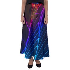 Cracked Out Broken Glass Flared Maxi Skirt by BangZart