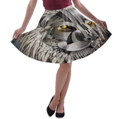 Lion Robot A-line Skater Skirt by BangZart