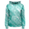 Bright blue turquoise polygonal background Women s Pullover Hoodie View1