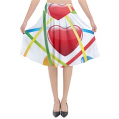 Love Flared Midi Skirt by BangZart