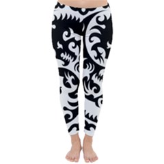 Ying Yang Tattoo Classic Winter Leggings by BangZart