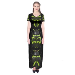 Beetles Insects Bugs Short Sleeve Maxi Dress by BangZart