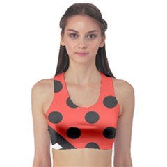 Abstract Bug Cubism Flat Insect Sports Bra by BangZart