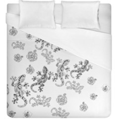 Ornate Lizards Duvet Cover (king Size) by Valentinaart